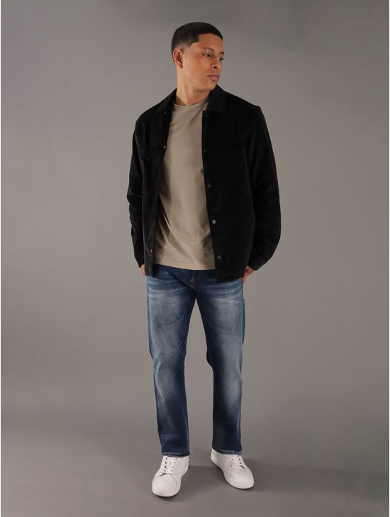 Sobrecamisa-Calvin-Klein-con-Acabado-Tejido-Pana-Hombre-Negro