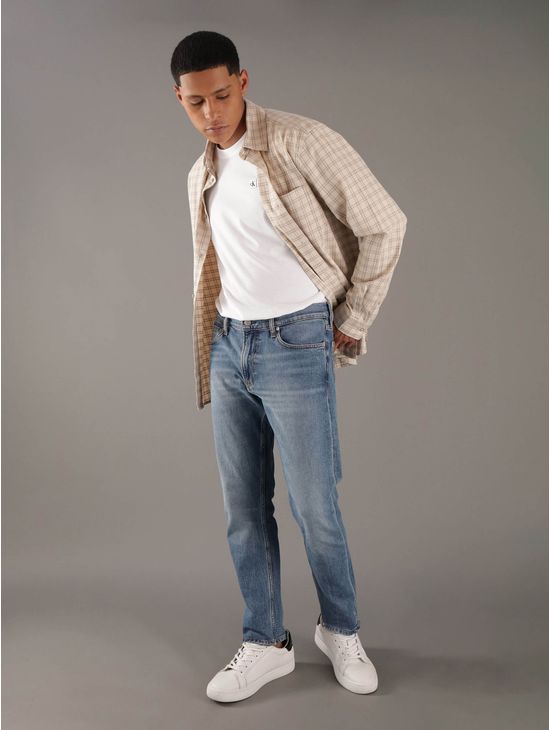 Camisa-Calvin-Klein-con-Estampado-A-Cuadros-Hombre-Beige