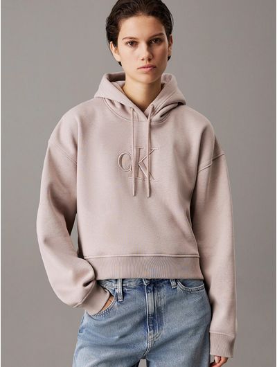 sudadera-calvin-klein-con-capucha-monograma-mujer-beige