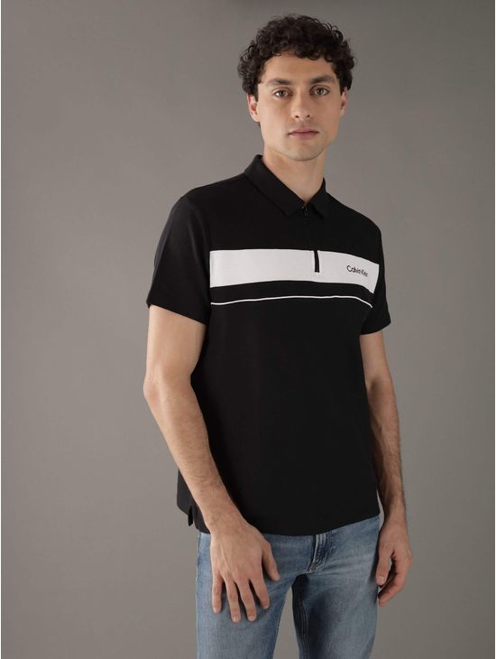 polo-calvin-klein-con-logo-hombre-negro