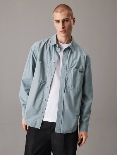 camisa-calvin-klein-popelina-hombre-azul