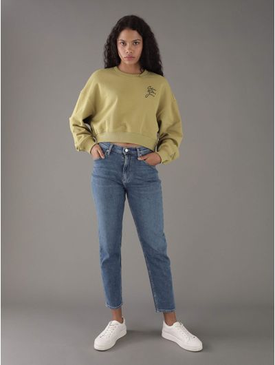 sudadera-calvin-klein-con-diseño-estampado-mujer-verde