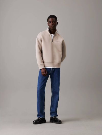sudadera-calvin-klein-cuello-alto-logo-hombre-beige