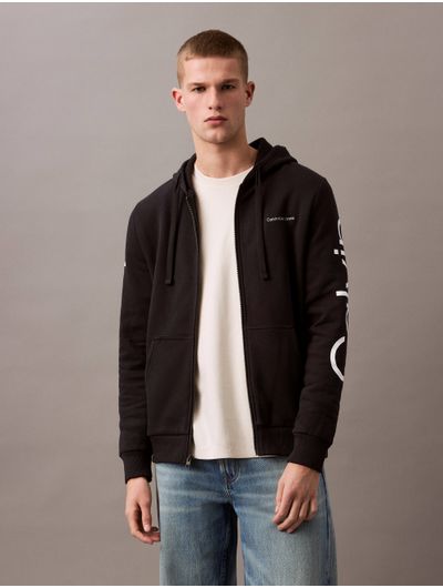 Sudadera-Calvin-Klein-Maxi-Logo-Hombre-Negro