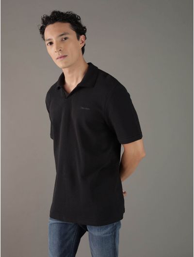 Polo-Calvin-Klein-Logo-Hombre-Negro