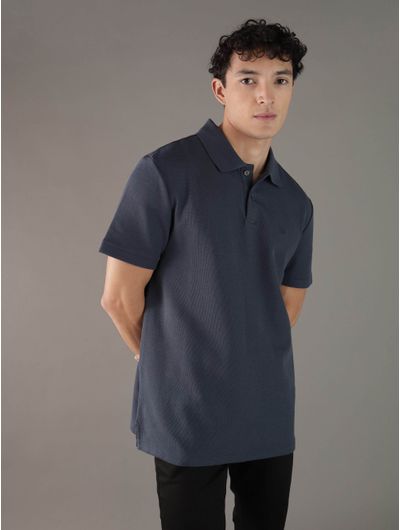 Polo-Calvin-Klein-con-Monograma-Bordado-Hombre-Azul