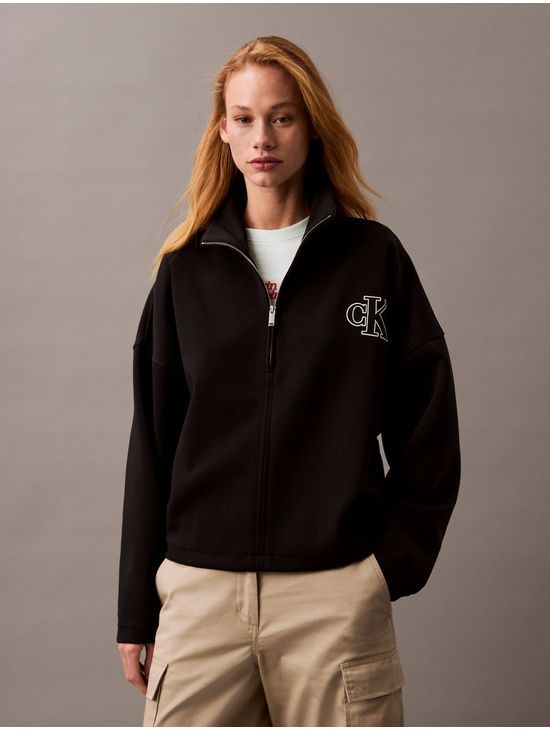 Sudadera-Calvin-Klein-Spacer-Monograma-Mujer-Negro