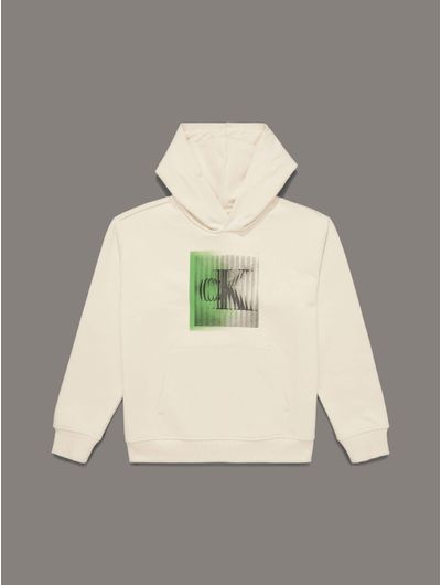 Sudadera-Calvin-Klein-Monograma-Niño-Blanco