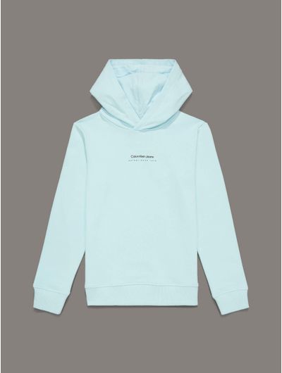 Sudadera-Calvin-Klein-Logo-en-Pecho-Niño-Azul