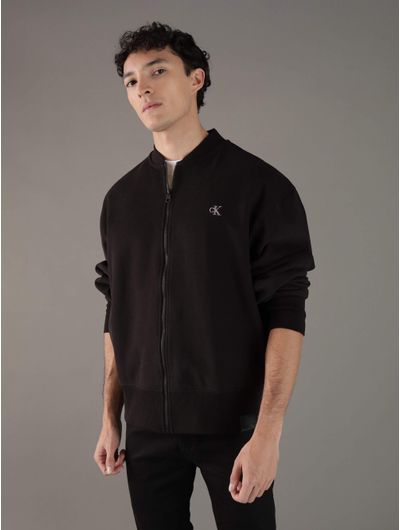 Sudadera-Calvin-Klein-Monograma-Bordado-Hombre-Negro