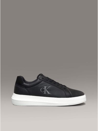 Tenis-Calvin-Klein-Monograma-Relieve-Hombre-Negro