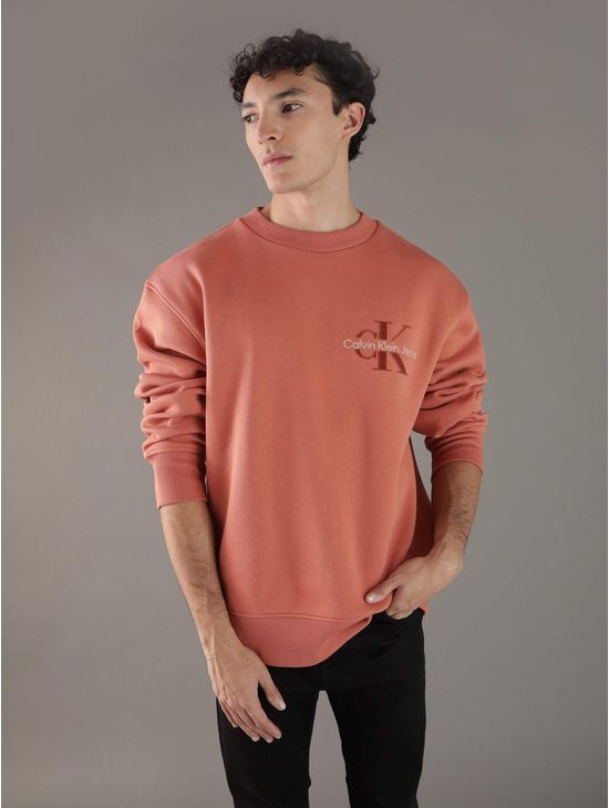 Sudadera-Calvin-Klein-con-Monologo-Hombre-Naranja