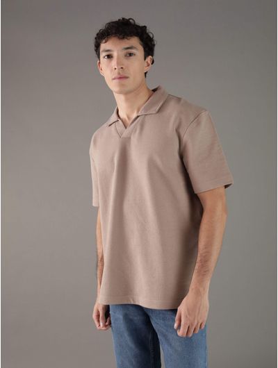 Polo-Calvin-Klein-Monograma-Hombre-Cafe
