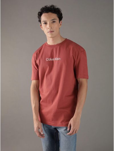 Playera-Calvin-Klein-Logo-Hombre-Naranja