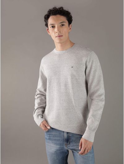 Playera-Calvin-Klein-Monograma-Bordado-Hombre-Gris