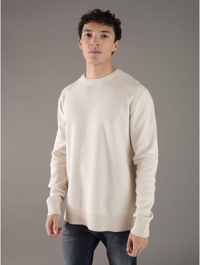Sueter-Calvin-Klein-Texturizado-Hombre-Beige