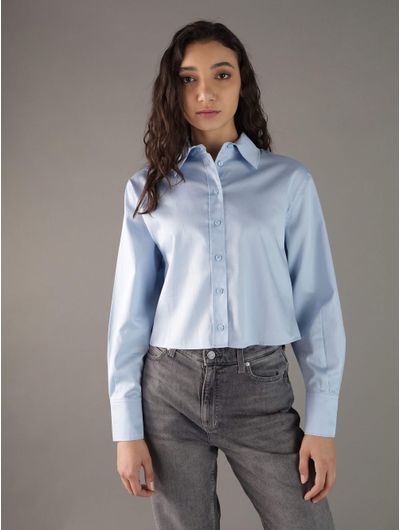 Camisa-Calvin-Klein-Crooped-Mujer-Azul
