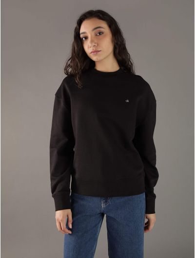 Sudadera-Calvin-Klein-Monograma-Mujer-Negro