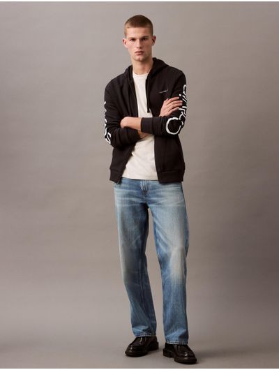 Sudadera-Calvin-Klein-Maxi-Logo-Hombre-Negro
