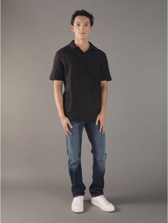 Polo-Calvin-Klein-Logo-Hombre-Negro