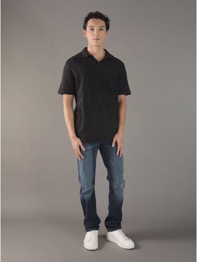 Polo-Calvin-Klein-Logo-Hombre-Negro