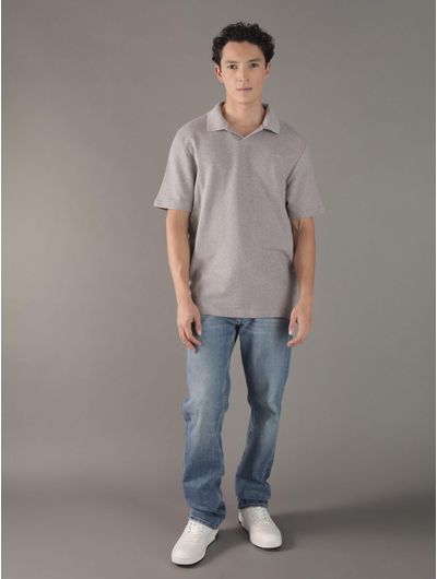 Polo-Calvin-Klein-Logo-Hombre-Gris