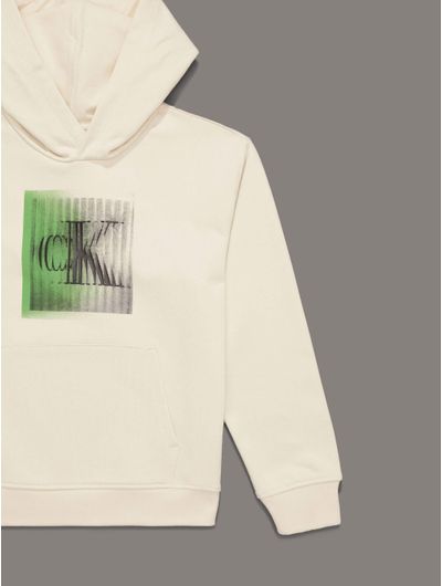 Sudadera-Calvin-Klein-Monograma-Niño-Blanco