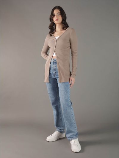 Sueter-Calvin-Klein-Logo-en-Placa-Mujer-Cafe