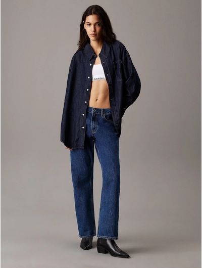 Camisa-Calvin-Klein-Denim-Oversized-Mujer-Azul