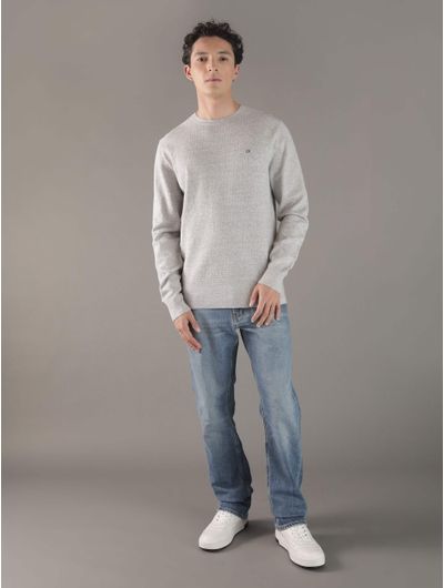 Playera-Calvin-Klein-Monograma-Bordado-Hombre-Gris