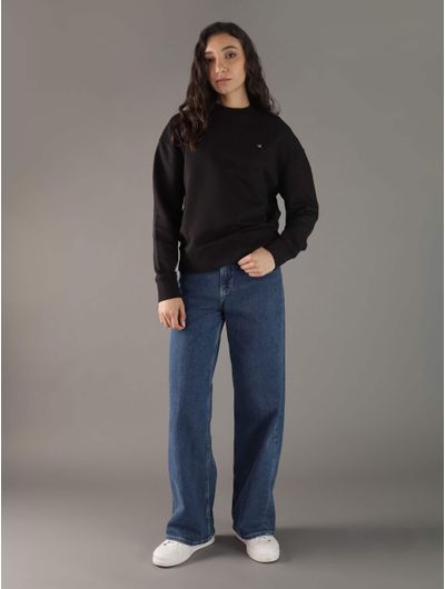Sudadera-Calvin-Klein-Monograma-Mujer-Negro