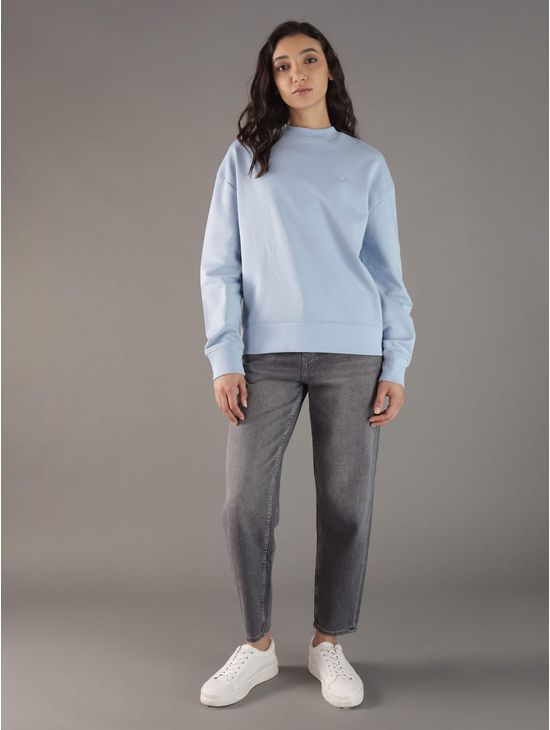Sudadera-Calvin-Klein-Monograma-Mujer-Azul