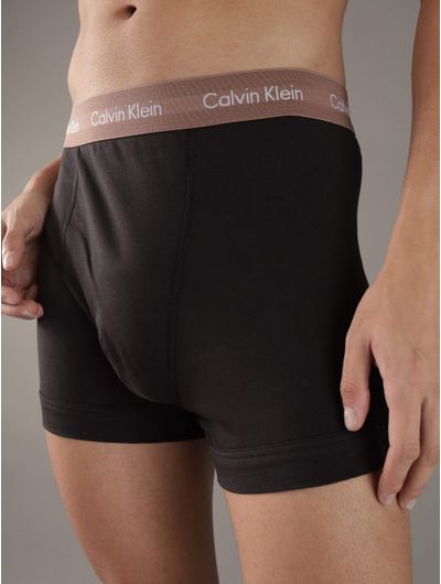Trunks-Calvin-Klein-Cotton-Stretch-Pack-de-3-Hombre-Negro