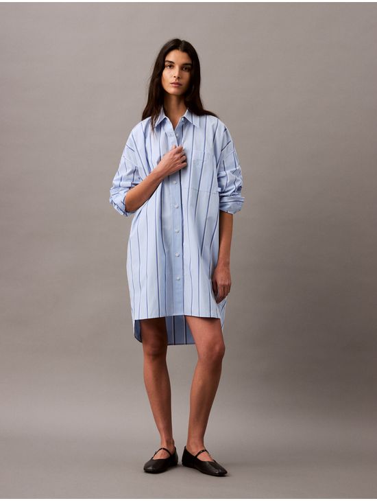 Vestido-Calvin-Klein-Camisero-Rayas-Mujer-Azul