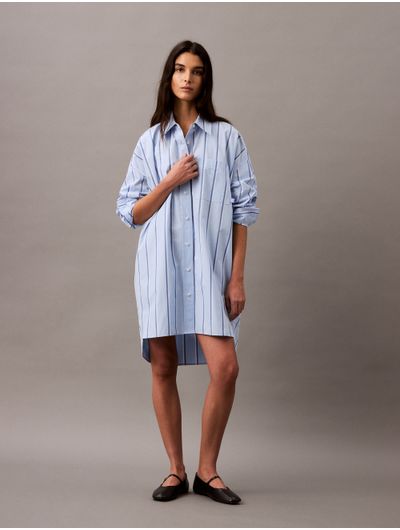 Vestido-Calvin-Klein-Camisero-Rayas-Mujer-Azul
