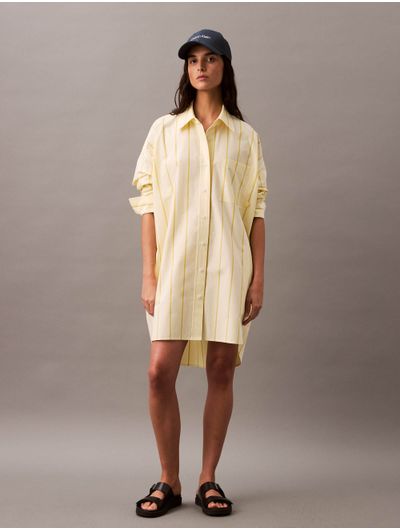 Vestido-Calvin-Klein-Camisero-Rayas-Mujer-Amarillo