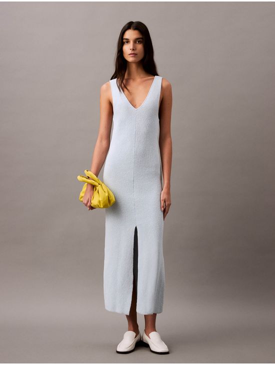 Vestido-Calvin-Klein-Tejido-Mujer-Azul