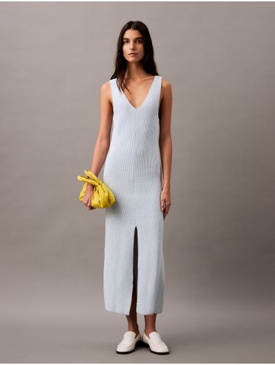 Vestido-Calvin-Klein-Tejido-Mujer-Azul