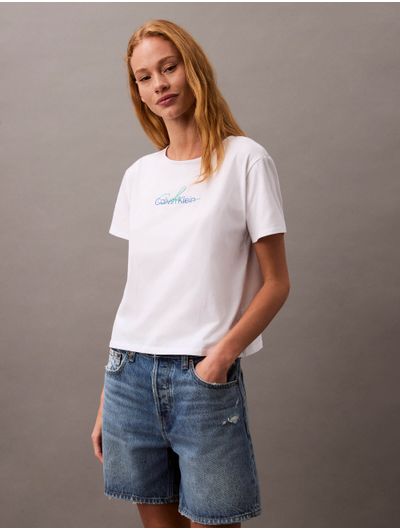 Playera-Calvin-Klein-Slim-Estampado-Mujer-Blanco