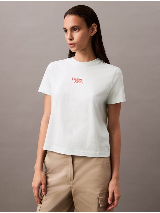 Playera-Calvin-Klein-Logo-Mujer-Verde-Claro