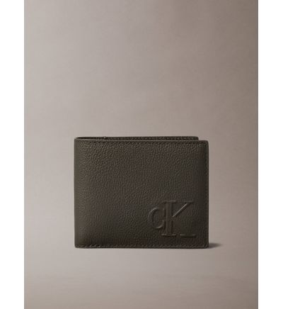 Cartera Calvin Klein Bifold Monograma Hombre Verde Carteras