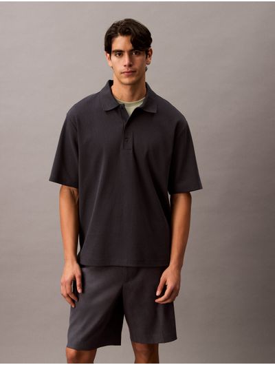 Polo-Calvin-Klein-Textura-Hombre-Negro