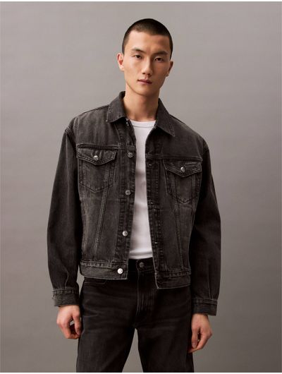 Chamarra-Calvin-Klein-Denim-Trucker-Hombre-Negro
