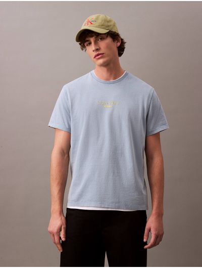 Playera-Calvin-Klein-Logo-Hombre-Azul