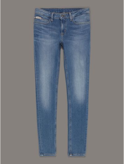 Jeans-Calvin-Klein-con-Logotipo-Niña-Azul
