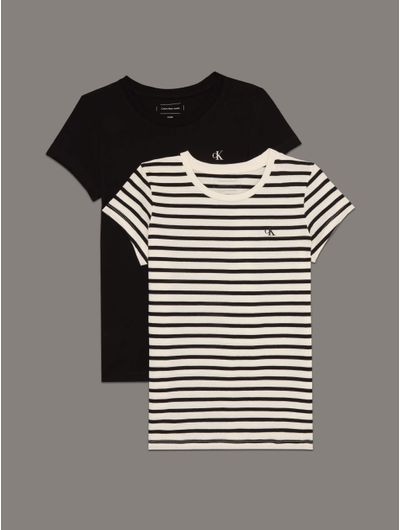 Playeras-Calvin-Klein-con-Monograma-Paquete-de-2-Niña-Multicolor