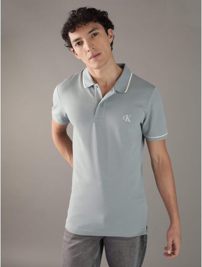 Polo-Calvin-Klein-con-Monograma-Hombre-Verde