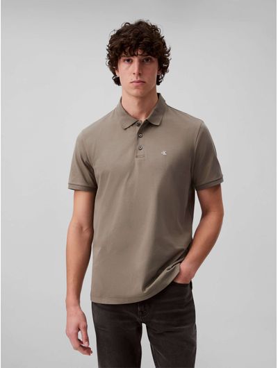 Polo-Calvin-Klein-Monograma-Hombre-Cafe