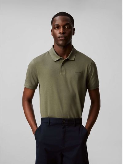 Polo-Calvin-Klein-Micro-Logo-Hombre-Verde