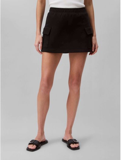 Falda-Calvin-Klein-Mini-Cargo-Mujer-Negro